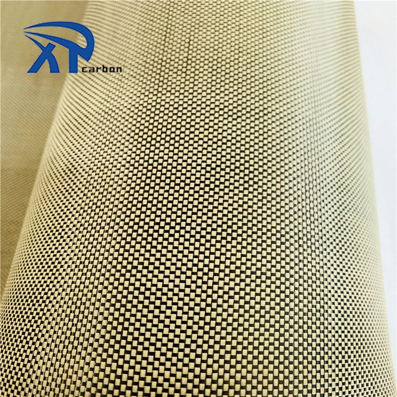 China Cheap and Fine 1K Carbon Aramid Hybrid Fiber Fabric Roll for Protective Gear