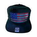 Custom Logo Country Flag Design Changing LED EL 100% Cotton Festival Celebration Message  Caps Can Be Customized
