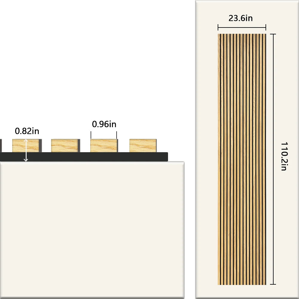 KASARO  Decorative Timber Sound Proof Absorption Material Pet Acoustic Slat Wood Wall Panels for Home Office Decoration