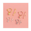 925 Silver Plating White Gold Heart OT Toggle Clasp DIY Hand String Material Connection Buckle Accessories