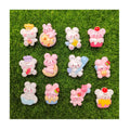 Resin Kawaii Cute Moon Cook Rabbit Bear Flatback Cabochon  Figurine Scrapbook Charms DIY Decor Home Accessories Crafts