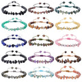 Wholesale Fashionable 6mm Natural Crystal Round Beads Bracelets Adjustable Handmade Woven Gemstone Bracelets for Women
