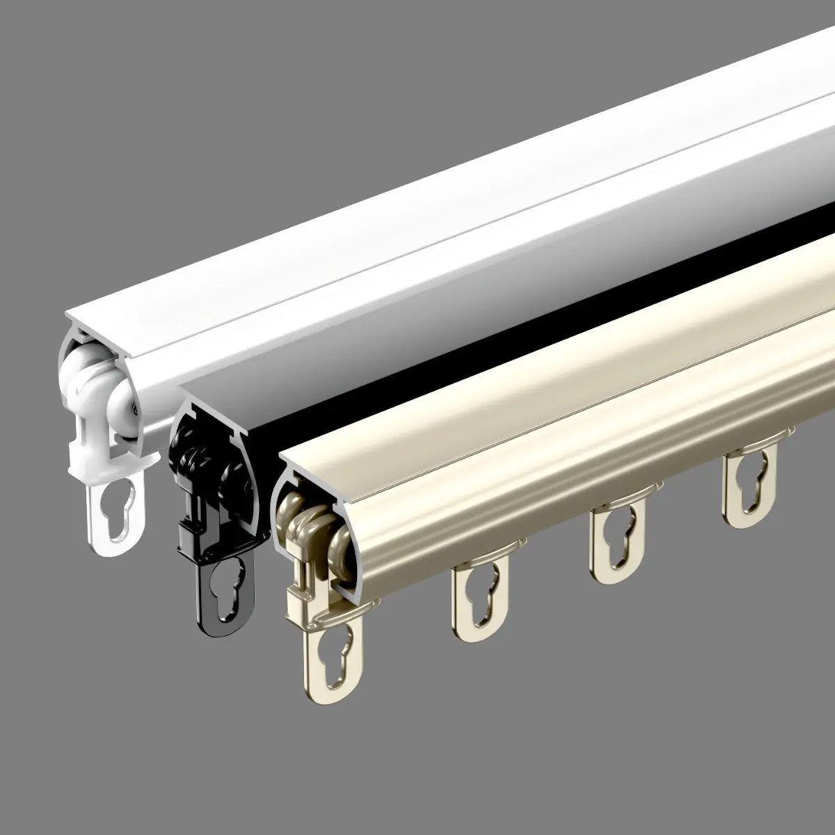 Modern Minimalist Long 0.8-1.5m Extendable Aluminum Alloy Curtain Track Telescopic Rail Window Sliding Blind Strong Eco-Friendly