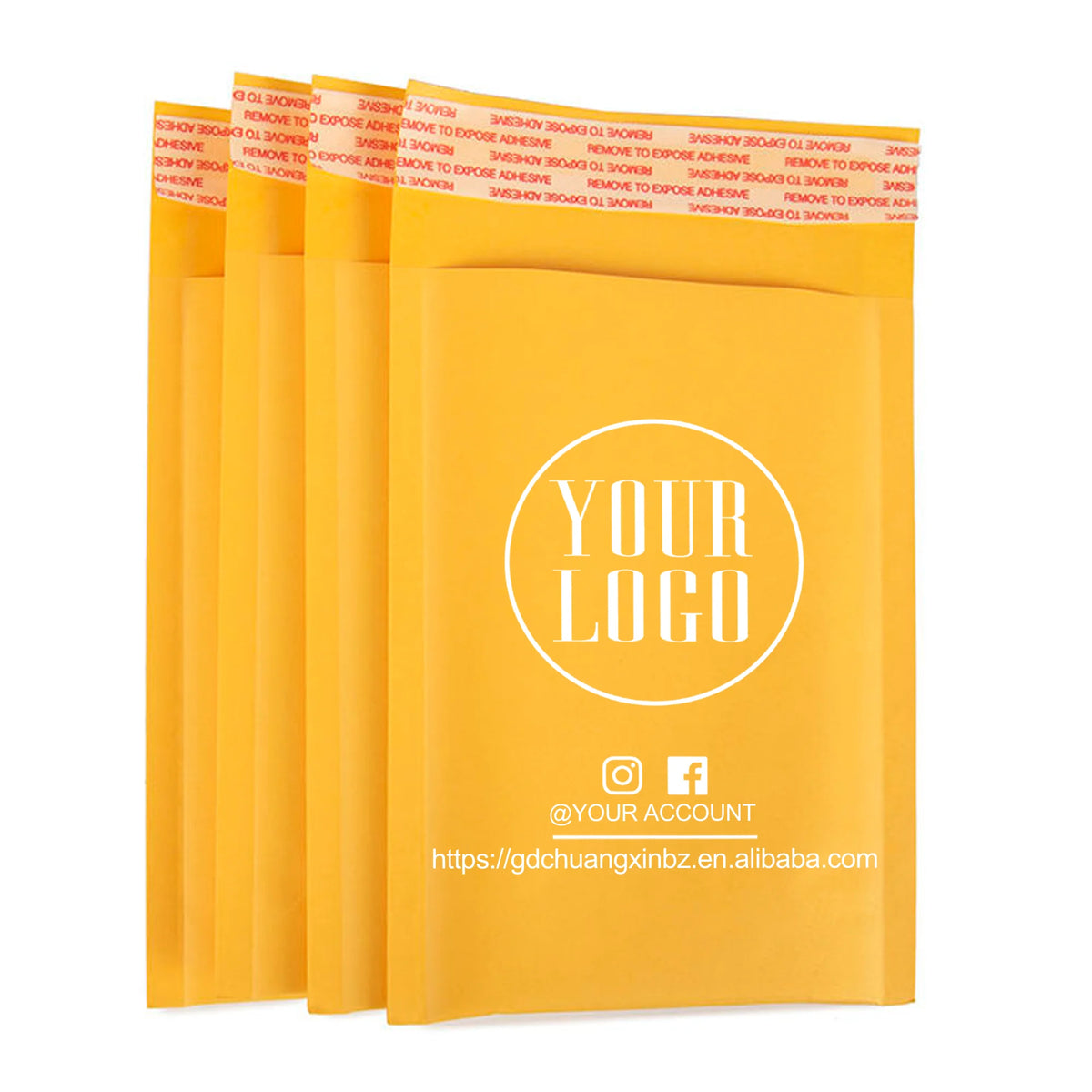 GDCX Eco-friendly Kraft Bubble Packaging Envelopes for Shoes & Fur Custom Logo Mailer Bags