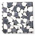 Waterproof Interlocking Outdoor Veranda Stone Floor Tiles Easy-to-Install Square Tiles for Garden Kitchen Park Exterior