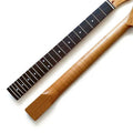 Custom Nitro Finished Vintage 25.5" Tiger Flame Maple Roasted Guitar Neck for TL Guitar  Replacement with Rosewood Fingerboard
