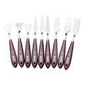 Artist Wooden Handle Oil Paint Mixing Palette Steel Knife Painting Set