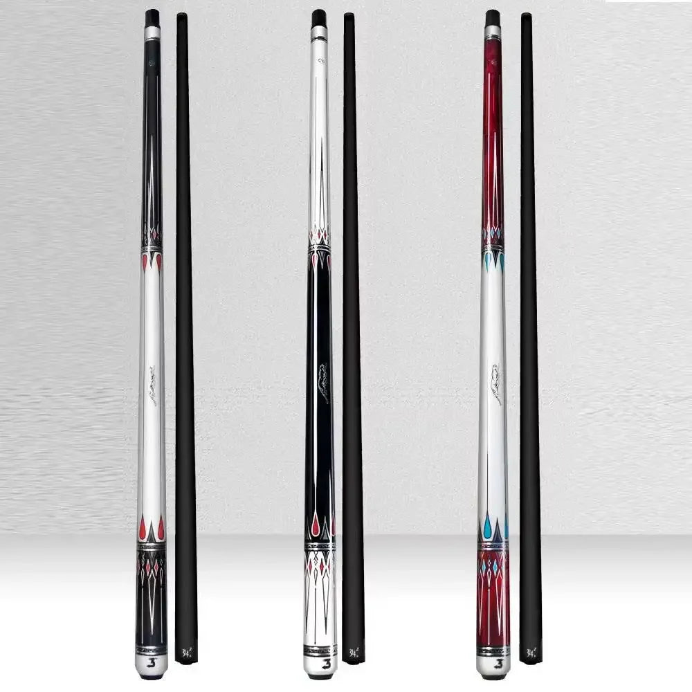 Premium Quality High Tech Uni Lock Carbon Shaft Maple Butt 1/2 Billiard Pool Cue MegaBDM