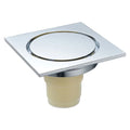 HONGDEC Bathroom Shower Drain Brass Square Floor Drain 10x10cm Polished Easy Installation
