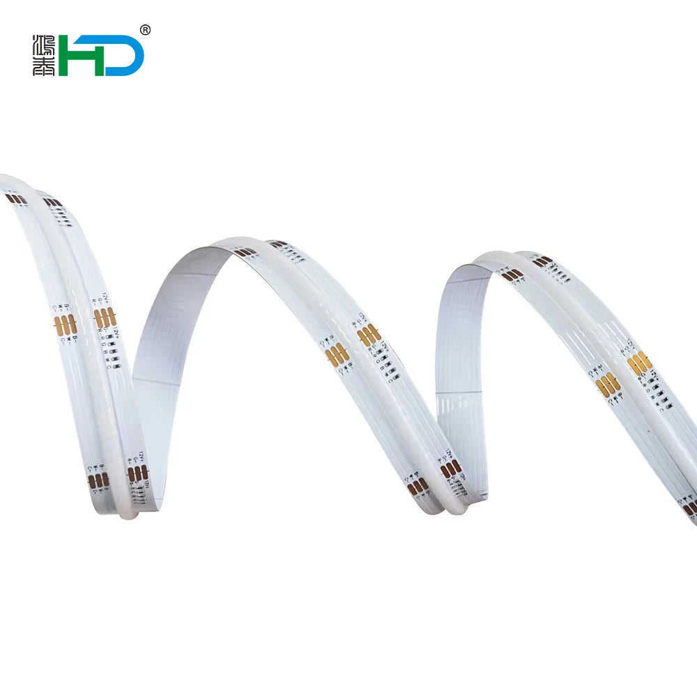 RGB COB LED Strip Light 6000K CCT IP67 Waterproof NFC Remote Control Landscape Lighting with PCB and High CRI 90