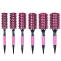 2025 New Pink Round Hair Brush With Nylon Boar Bristle Ceramic Ironic Barrel for Women Men Comb Styling Tool Paddle Hairbrush