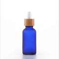 Blue Glass Dropper Bottles 50ml/30ml Round Essential Oil Wholesale Luxury 1oz Screen Printing Carton 100pcs MOQ