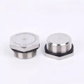 Stainless Steel 304/316 Male Plug Thread Hex Head Socket Solid Hollow Pipe Fitting Sealing Ring DIN7604 M18 1.5 Casting