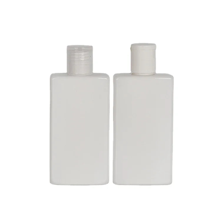 New Design High Quality Empty Oblong Shampoo Bottle PET Cosmetic Bottles Set 200ml Recyclable Squeeze Screen Printing