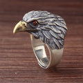 Hiphop Men's Adjustable Opening Blue Eye Owl Dragon Eagle Bat Snake Animal Ring Brass Jewelry for Gift or Party