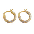 SP Zircon Huggies Fine Jewelry High Quality S925 Sterling Silver Circle Zircon Hoop Earrings Woman