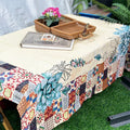 Quick Wholesale Custom Floral Jacquard Woven Polyester/Cotton Dirt-Proof Living Room Modern Style Square Retro Tablecloth