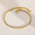 Wholesale Fine Jewelry Bracelets & Bangles Gold Plated Stainless Steel Crystal Zircon Bracelet for Women Gift