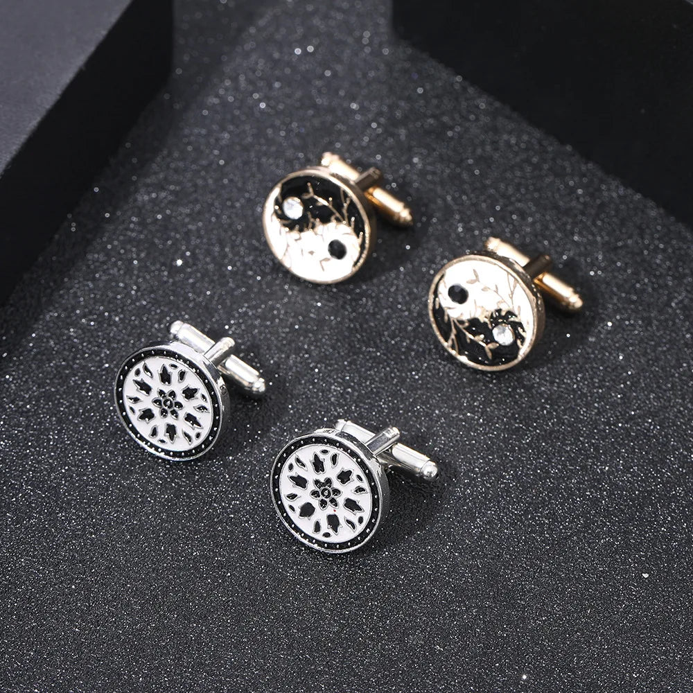 Creative Tai Chi Bagua Diagram Cufflinks Accessories Luxury Exquisite Cufflinks Gift for Men