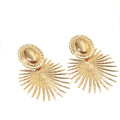 European and American Fashion Exaggerated Round Thorn-like Metal Alloy Pendant Earrings for Women's Anniversary
