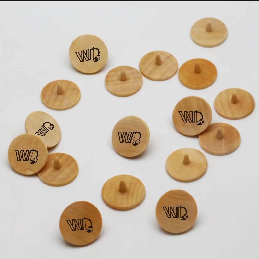 Wholesale Golf Tee Markers Logo Printed Wood Bamboo Custom Logo Ball Marker Golf
