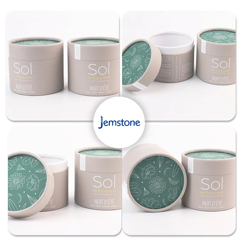 Eco Friendly Customized logo Cylinder Packaging Box Kraft Custom Paper Tube Packaging