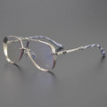 CHARMLIBRARY Luxury Brand Titanium Eyeglass Clear Pilot Oval Men Women Prescription Glasses Frame Myopia Computer Lens CH8155