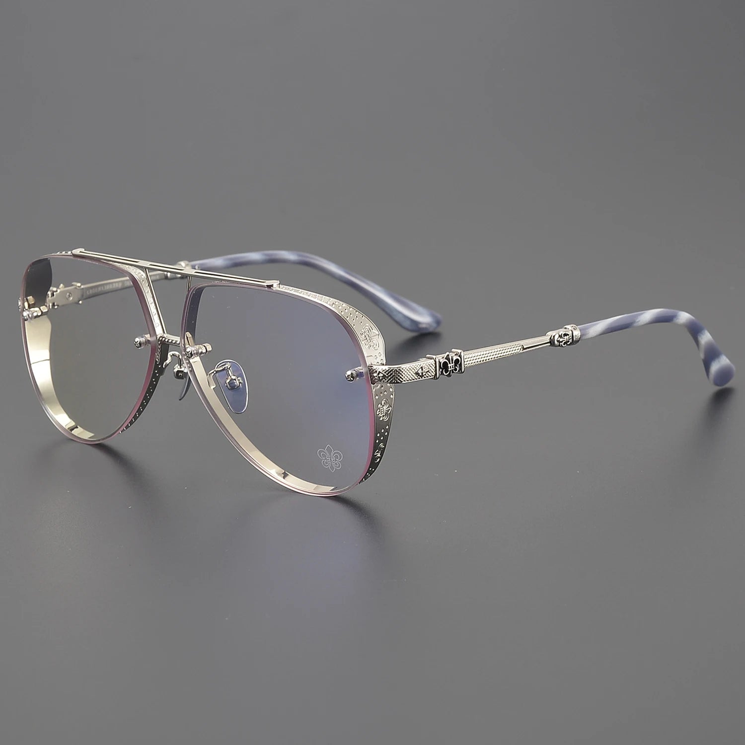 CHARMLIBRARY Luxury Brand Titanium Eyeglass Clear Pilot Oval Men Women Prescription Glasses Frame Myopia Computer Lens CH8155