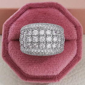 Bestselling Eight Hearts Eight Arrows Cubic Zirconia Ring for Women - Stylish European and American Fashion Ring