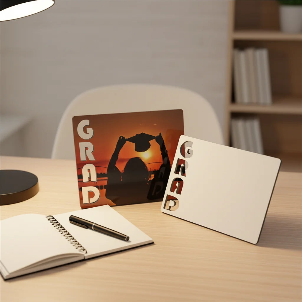 In Stock 5mm Graduation Sublimation Photo Frame Blank Wooden Picture Plaques DIY Heat Press Printing Grad Memorial Gift