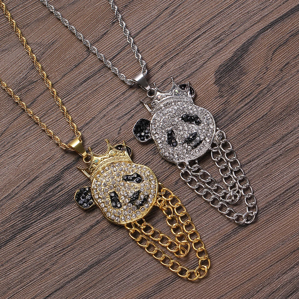 N356 Cheap Alloy Cartoon  Pendant  Necklace Fashion Hip Hop Necklace Men's Animal Jewelry