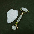 DIY Custom Logo Face Roller Authentic Clear Quartz Jade Roller Face Massager Jade Roller Gua Sha for Face