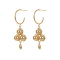 Ladies Christmas Earrings Fashion Jewelry Accessories Gold Plated Ball Drop Earrings for Women