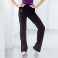 Straight Leg Loose Casual Pants Women Modern Ethnic Square Dance Pants Black Dancing Pants Cotton Training for Women Adults