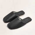 Unisex Breathable Waterproof Soft Closed Toe PU Leather Mule Home for for Women and Men All Season