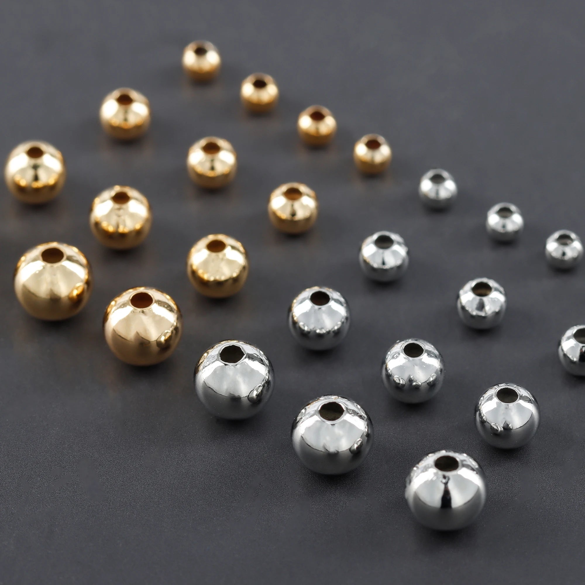 M911  1 Bag/lot  Wholesale 18K Gold Plated Hollow Beads Copper Metal for Women Jewelry Findings