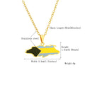 BINSHUO Wholesale Custom Stainless Steel Jewelry Drop Oil Bahamas Nassau Flag Map Men Pendant Couples Charm Necklace for Women