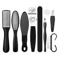Practical Good Things 10-In -1 Stainless Steel Foot File to Remove Dead Skin Calluses Foot Trimming Tool Suit