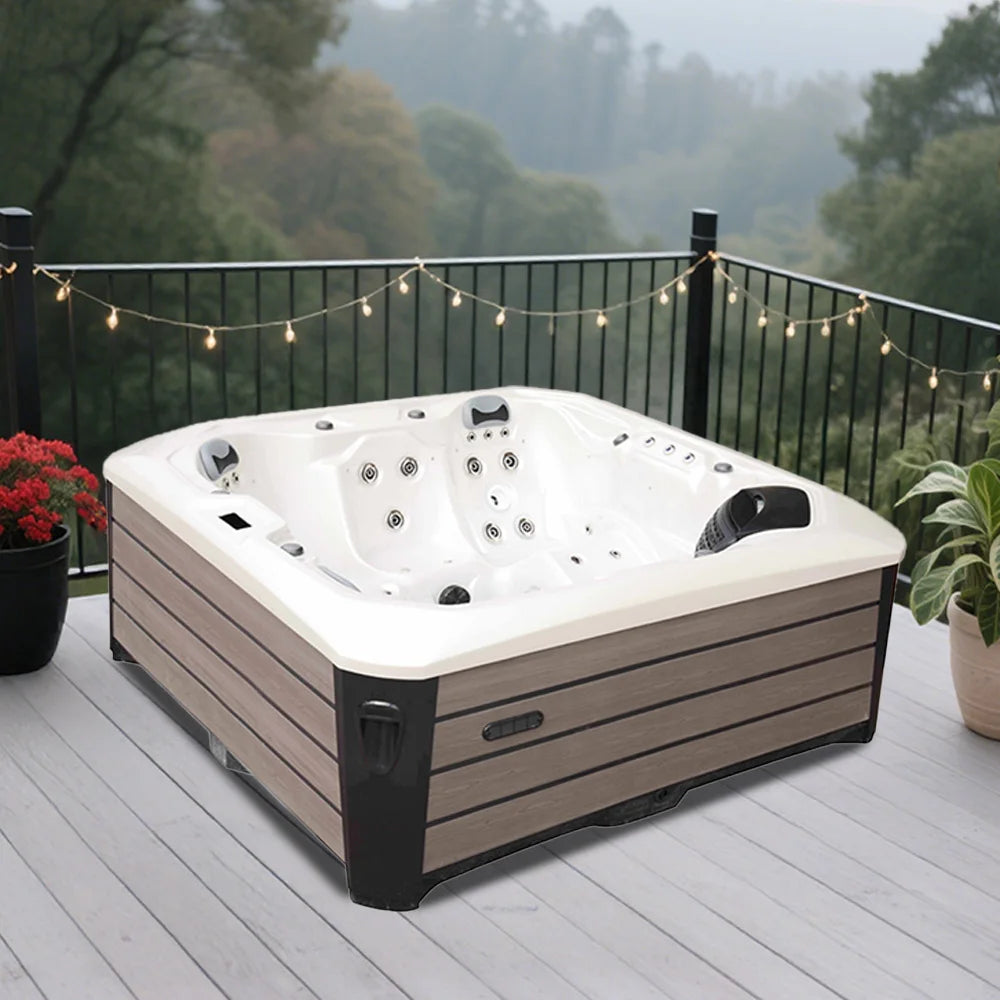 Hot Selling 8 Person Outdoor Spa Pool Acrylic Hot Tub Modern Design Relaxing Massages Tub