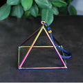 8 Inch Pure Quartz Clear Crystal Singing Pyramid Set Preferential Price With a Red Handing Cord and Sheepskin Rod for Free
