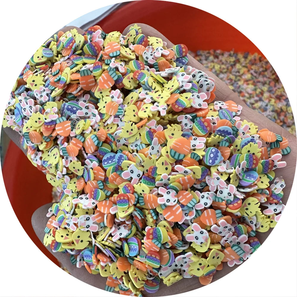 Cute Mixed Artificial Cartoon Animal Head Shape Polymer Clay Bead Round Miniature Cute Stickers for Decoration