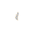 ROXI Single S925 Sterling Silver Marquise Zircon Diamond Thread Piercing Ear Bone Stud Earring
