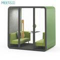 Meetco Modern Privacy Office Pods Acoustical Soundproof Movable Multiperson Sleeping Pod for Indoor Hospital School Workshop