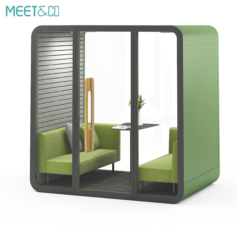 Meetco Modern Privacy Office Pods Acoustical Soundproof Movable Multiperson Sleeping Pod for Indoor Hospital School Workshop
