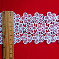 1 Yard White Flower Milk Silk Lace Trim Embroidery DIY Wedding Dress Clothing Craft  Accessory