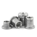 M6 M8 Custom Carbon Steel Plain Female Internally Threaded Metal Flange Bushing Shoulder Round Weld Nuts Spacer