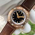 STEELDIVE SD1947S 41.5mm Solid Bronze Vintage Diver Watches Men Mechanical Watch 1000M Luminous Leather Strap Dive Relojes