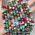 Colorful Natural Stone Abacus Beads 5x8mm Loose Rondelle Gemstone Beads for Jewelry Making