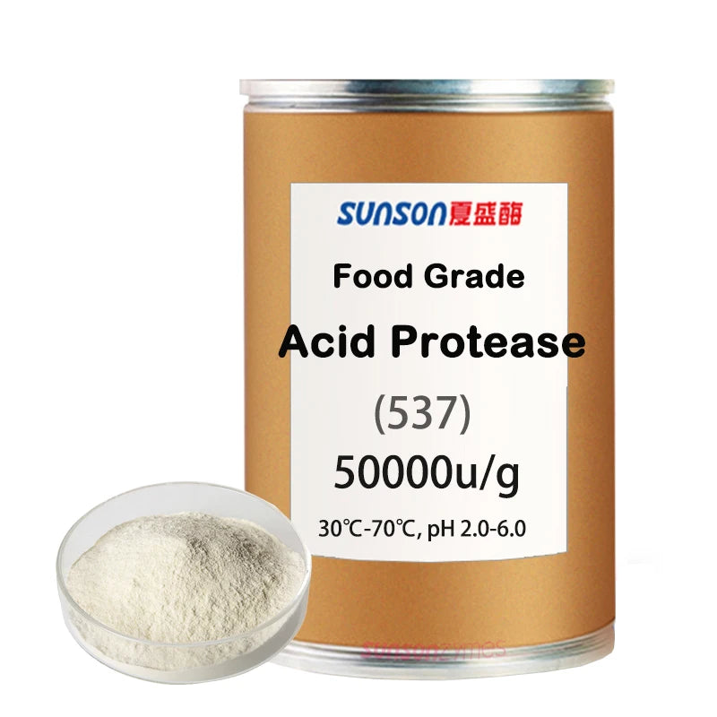 Acid Protease Enzyme Powder (537): Wider pH Range Faster Hydrolysis Clean Label Flavor Boost for Meat/Alcohol/Sauces
