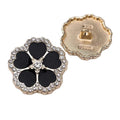 18mm 25mm Sew-on Alloy Drip Oil Flower Shaped Set With Diamonds Buttons Coat Jacket Hair Accessories Cheap Price Garment Buttons